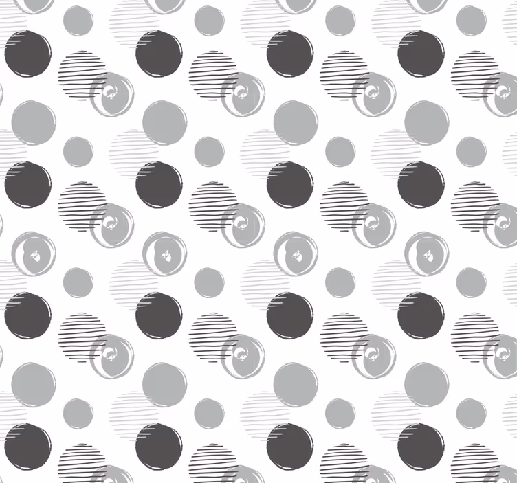 Gray circles pattern roller blind for kitchen window - TenStickers