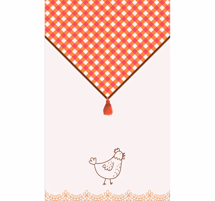 Traditional country style roller blind for kitchen window - TenStickers