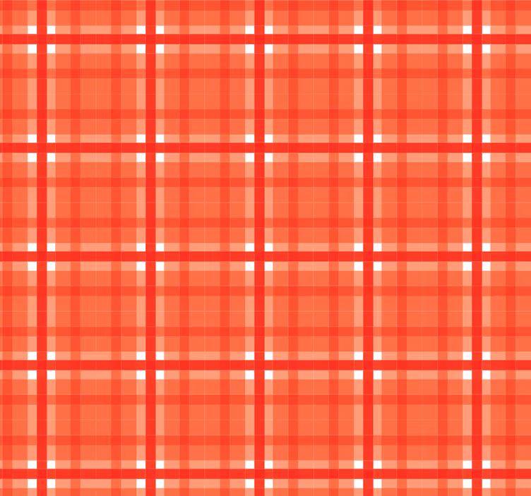 Red gingham pattern roller blind for kitchen window - TenStickers