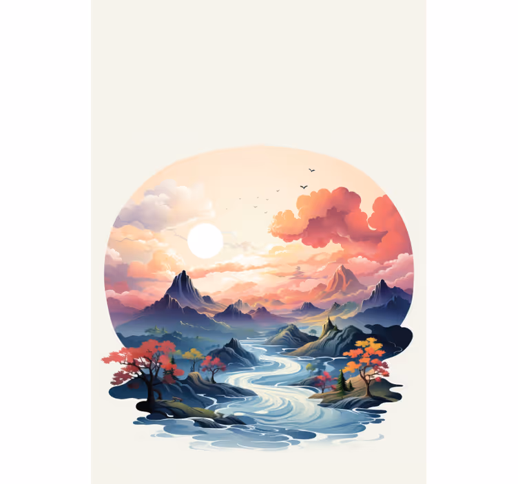 Colorful zen pattern bathroom window blind - TenStickers