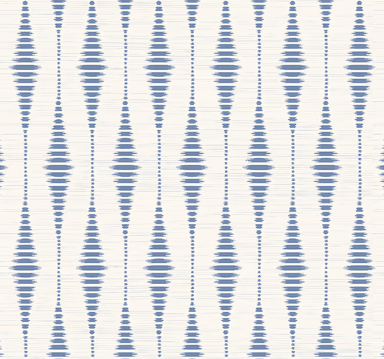 "Rabaul Ikat" blue and beige roller blind for living room - TenStickers