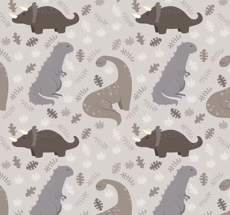Grey pattern dinosaur roller blind - TenStickers