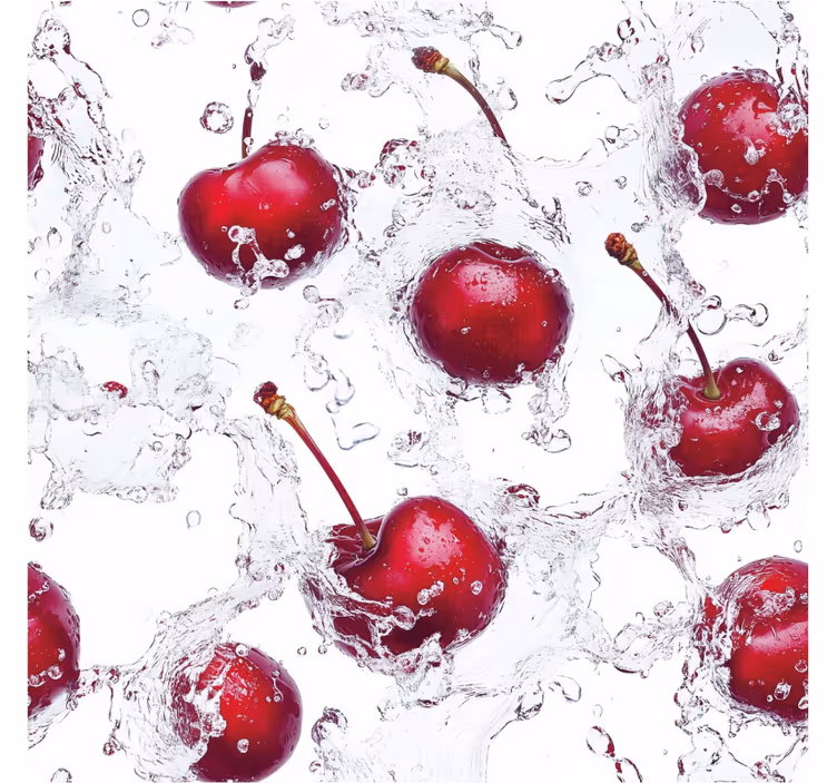 Fresh cherries  roller blind for kitchen window - TenStickers