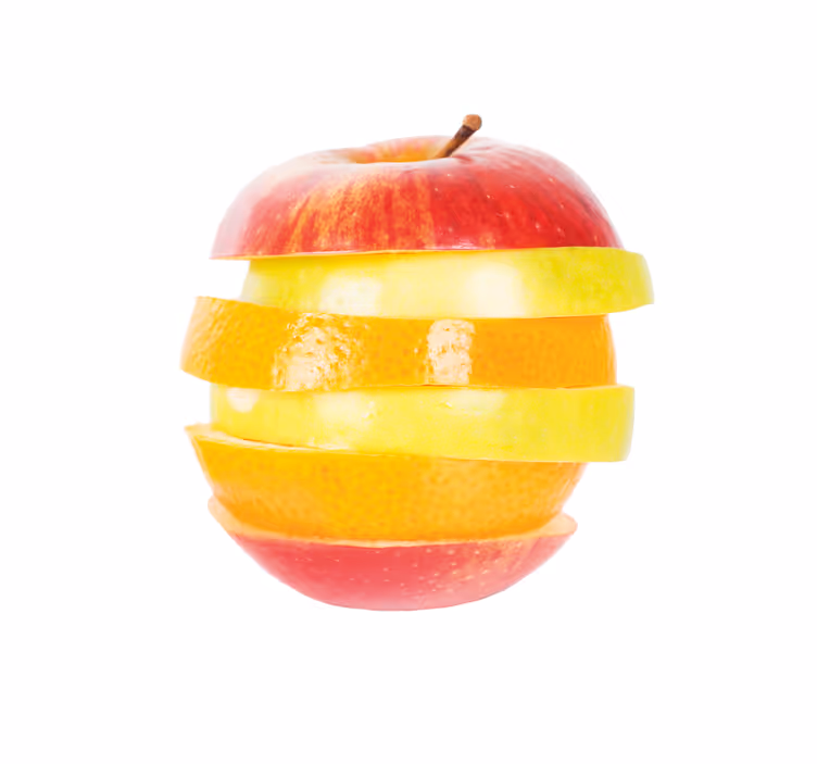 Cut apple  roller blind for kitchen window - TenStickers