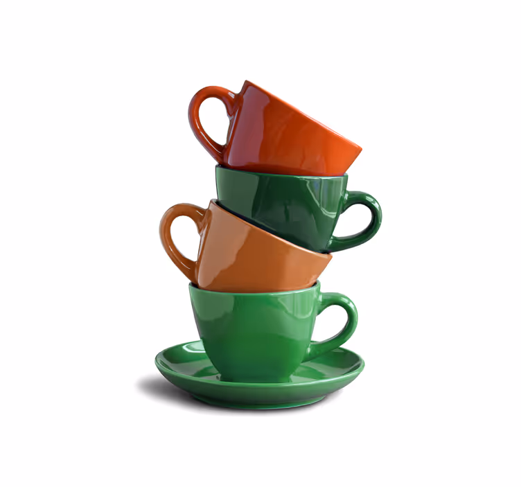 Cups  roller blind for kitchen window - TenStickers