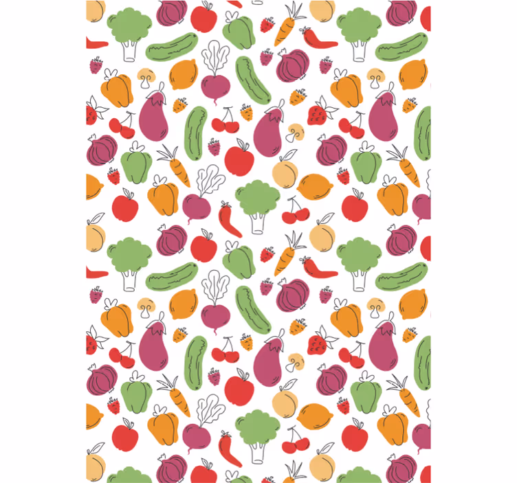 Fruits and vegetables  roller blind for kitchen window - TenStickers