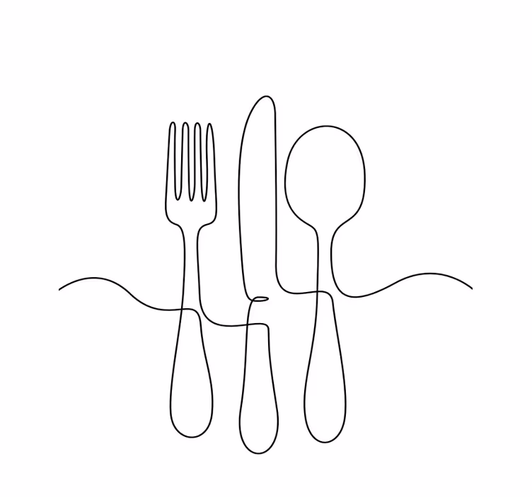 Culinary instruments roller blind for kitchen window - TenStickers