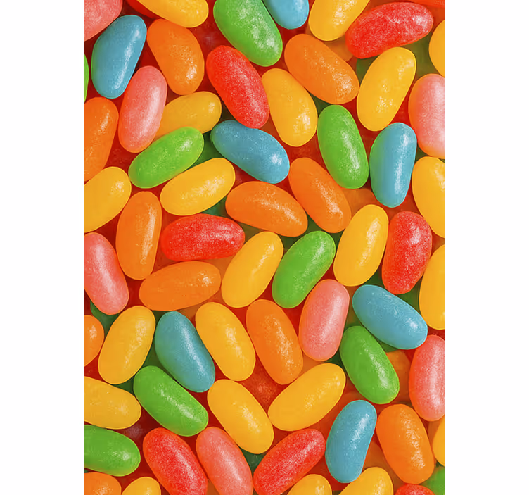 Colourful jelly beans roller blind for kitchen window - TenStickers