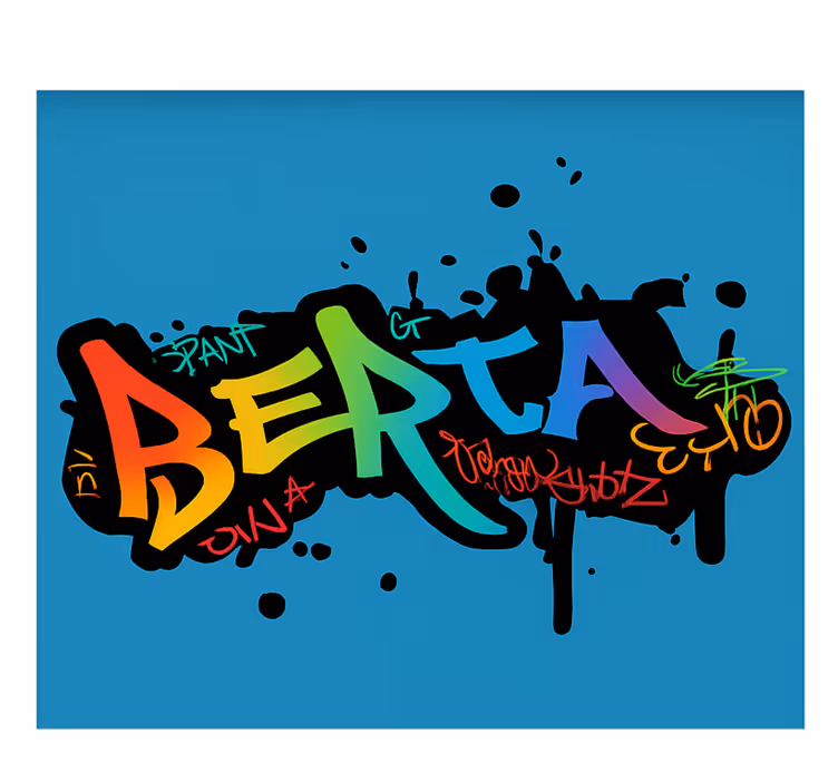 Custom colorful graffiti kids roller blind - TenStickers
