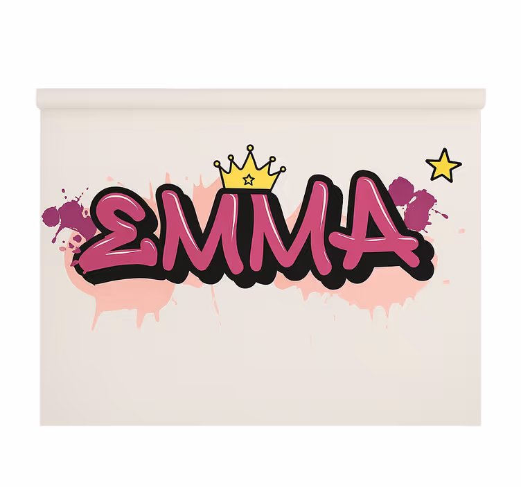 Pink custom graffiti kids roller blind - TenStickers