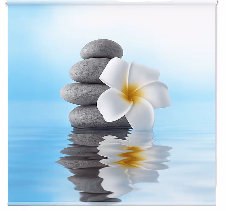 Zen translucent blue bathroom window blind - TenStickers