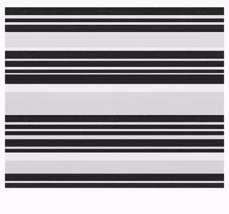 "Righe Bianco Nero" bathroom window blind - TenStickers