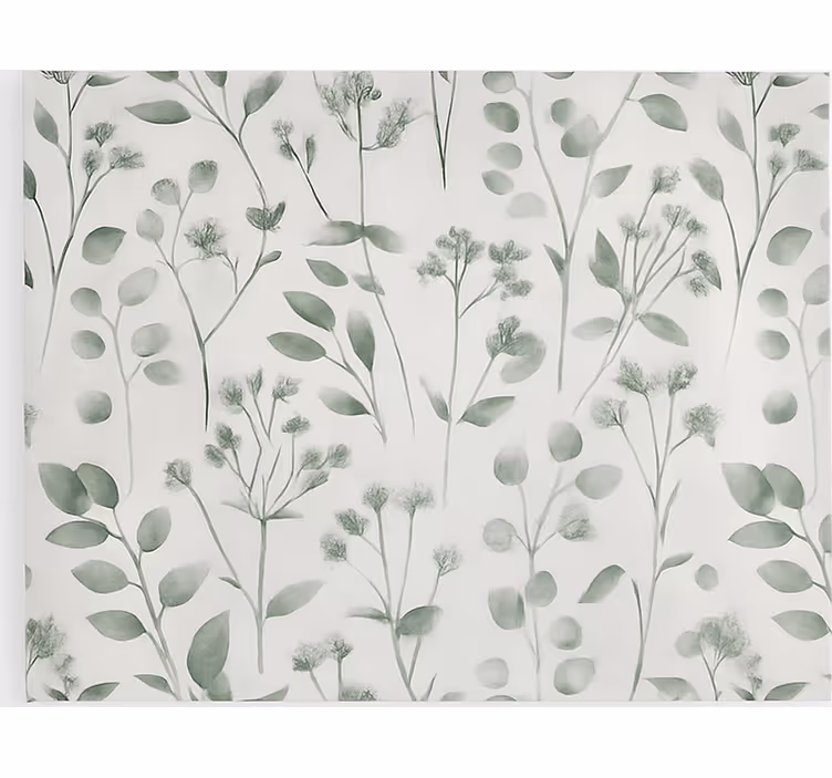 Aquarella elegant leaves roller blind for kitchen window - TenStickers