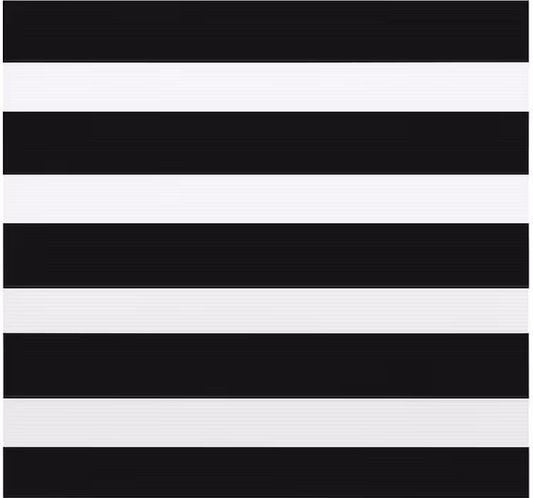 Black and white stripes roller blind for kitchen window - TenStickers