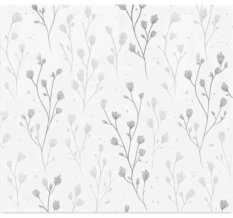 Minimalist botanical branches roller blind for living room - TenStickers