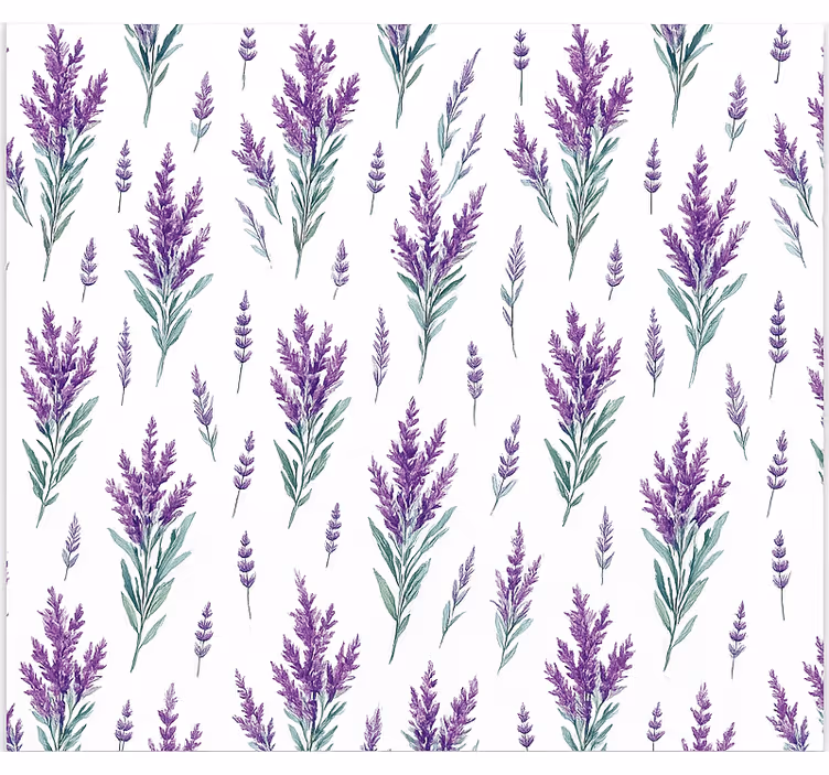 Watercolor lavander sprigs roller blind for kitchen window - TenStickers