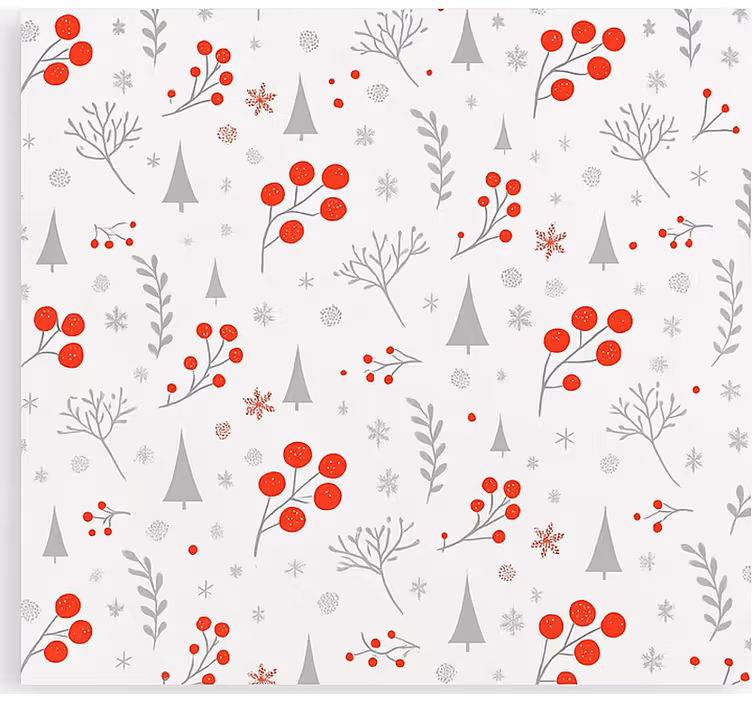 Vintage Christmas Pattern roller blind for living room - TenStickers