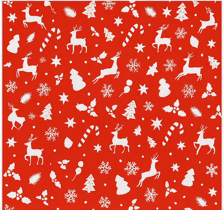 Pastel Santa Pattern roller blind for living room - TenStickers