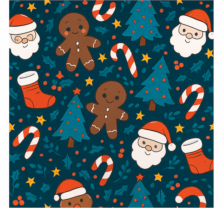 Festive Ornaments Background roller blind for living room - TenStickers