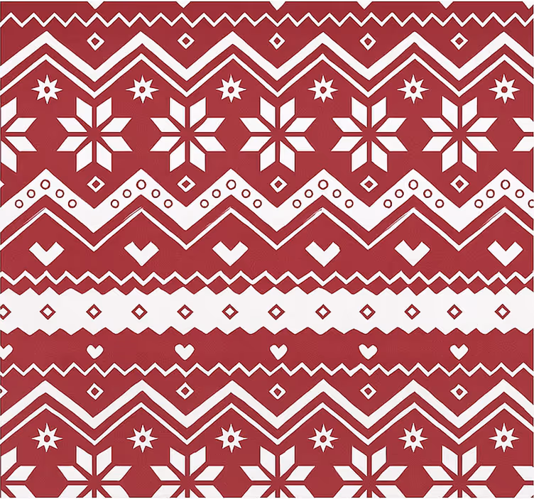 Red and white Christmas roller blind for living room - TenStickers