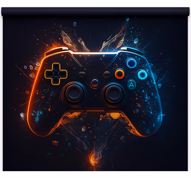 Fire and ice controller geek roller blind - TenStickers