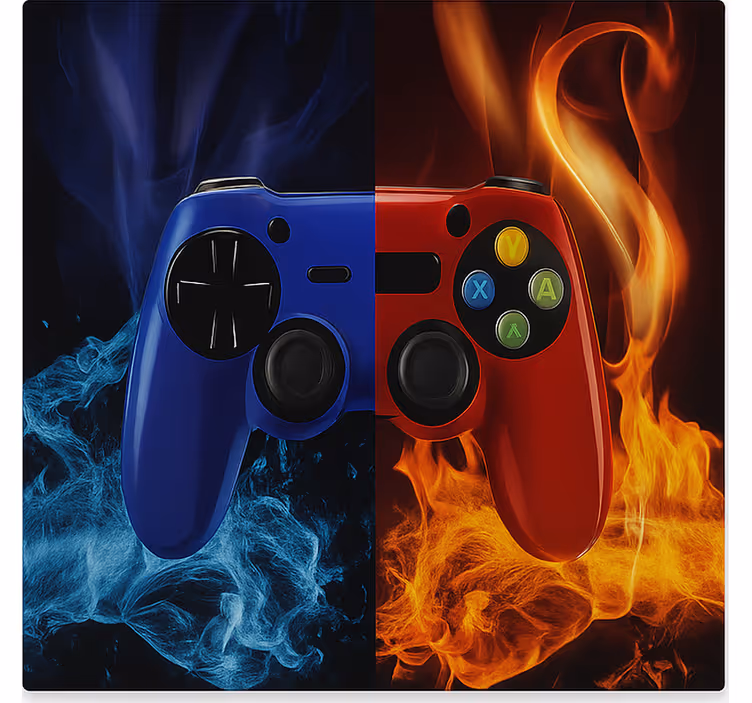 Fire and ice console  geek roller blind - TenStickers
