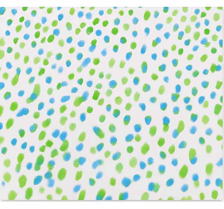 Blue and green dots teenage roller blind - TenStickers