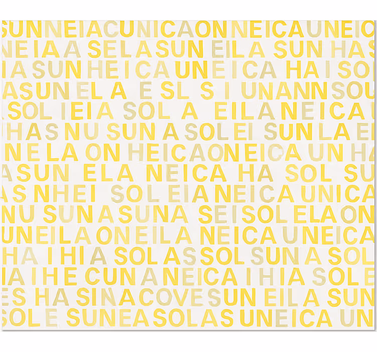 Yellow printed letters teenage roller blind - TenStickers