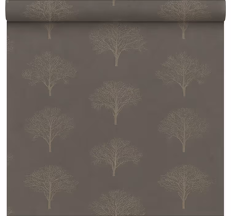 Beige black forest trees  dining room roller blind - TenStickers