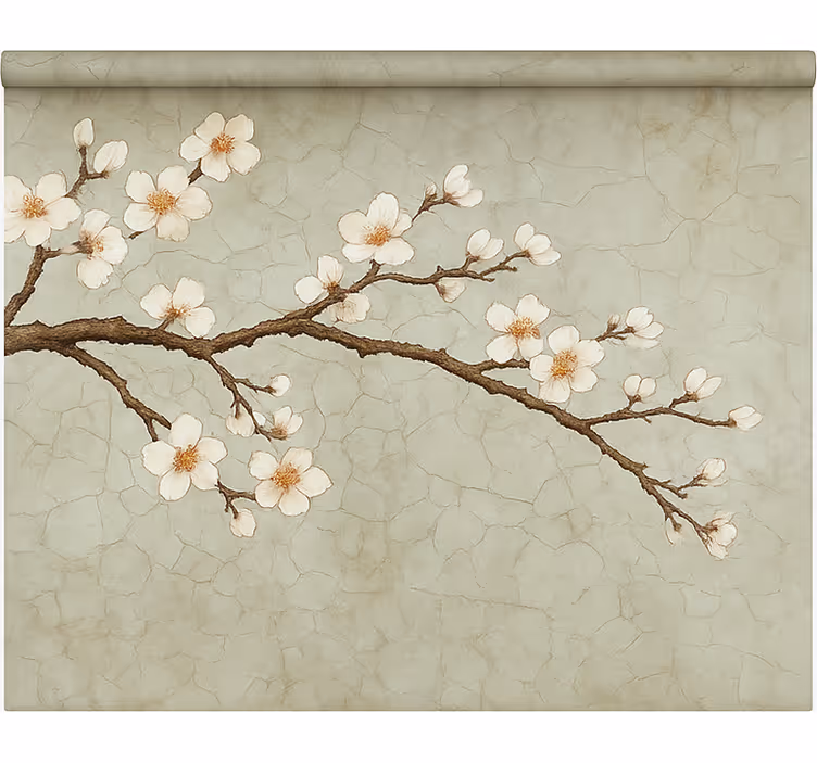 Blooming Japense tree dining room roller blinds - TenStickers