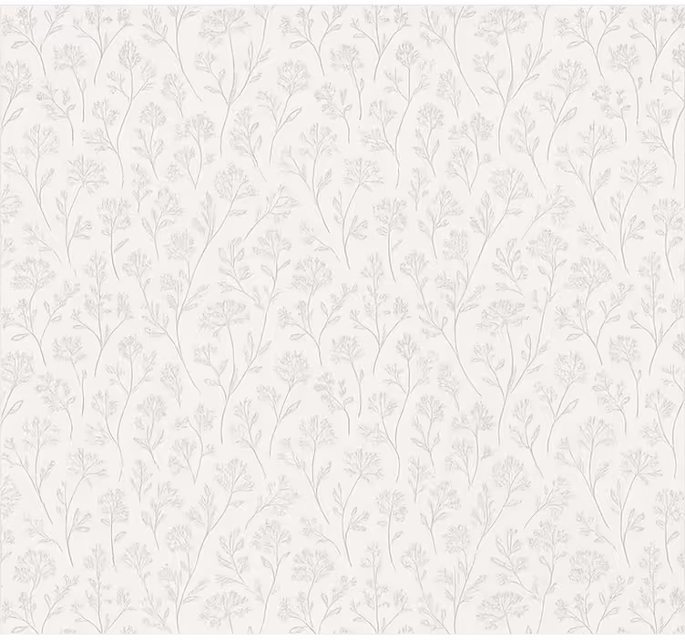 Thin grey flower art  dining room roller blinds - TenStickers