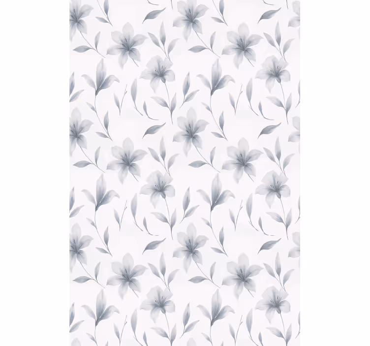 Watercolour lillies florals  dining room roller blinds - TenStickers