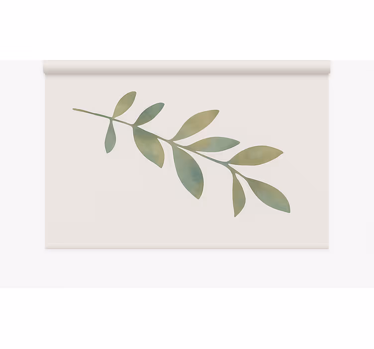Big leaf office window roller blind - TenStickers