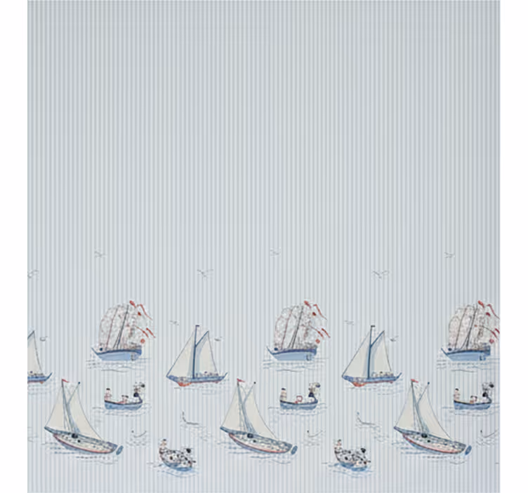 Nordic roller blind ocean blue sailing boats - TenStickers