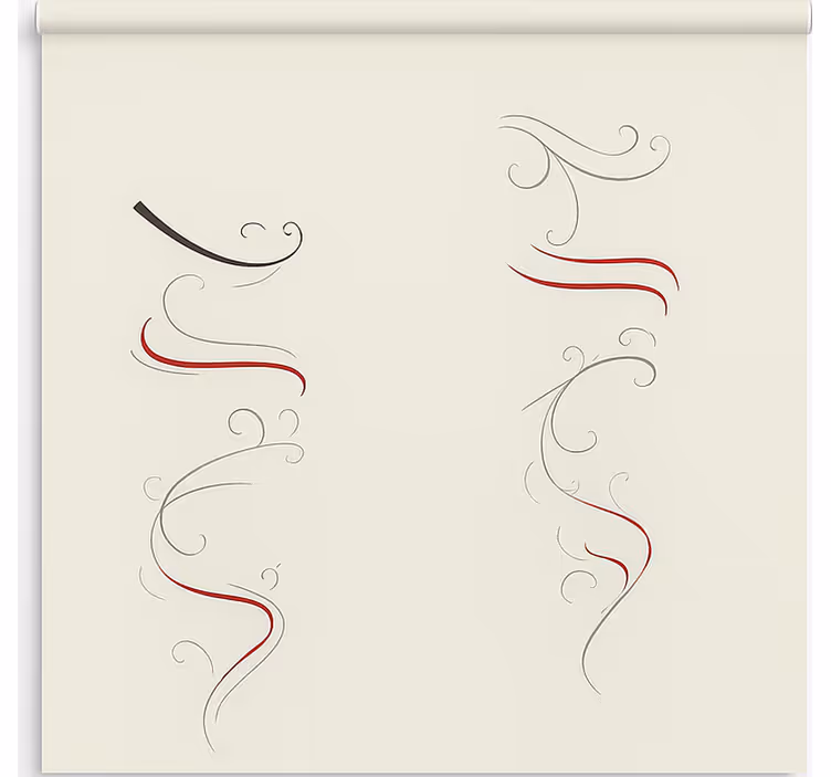 Nordic roller blind abstract floral multicolor spiral - TenStickers