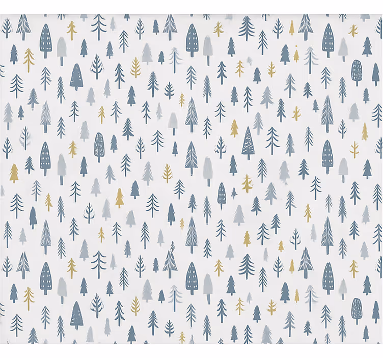 Nordic roller blind winter forest landscape - TenStickers