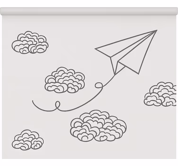 Nordic roller blind minimalist paper planes - TenStickers