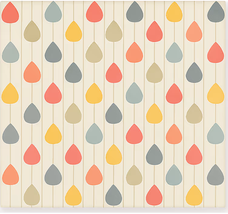 Nordic roller blind with vibrant cascading raindrops - TenStickers
