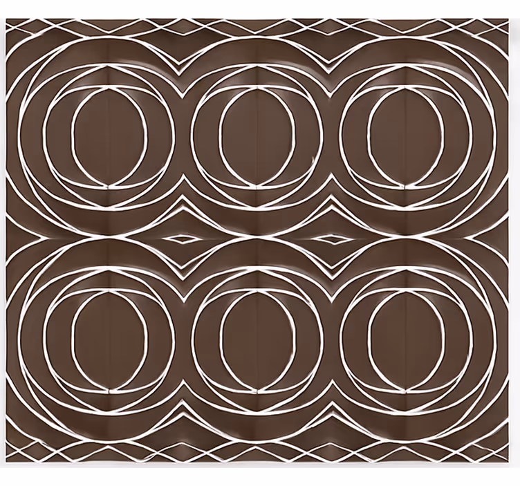 Nordic roller blind modern interlocking circles - TenStickers