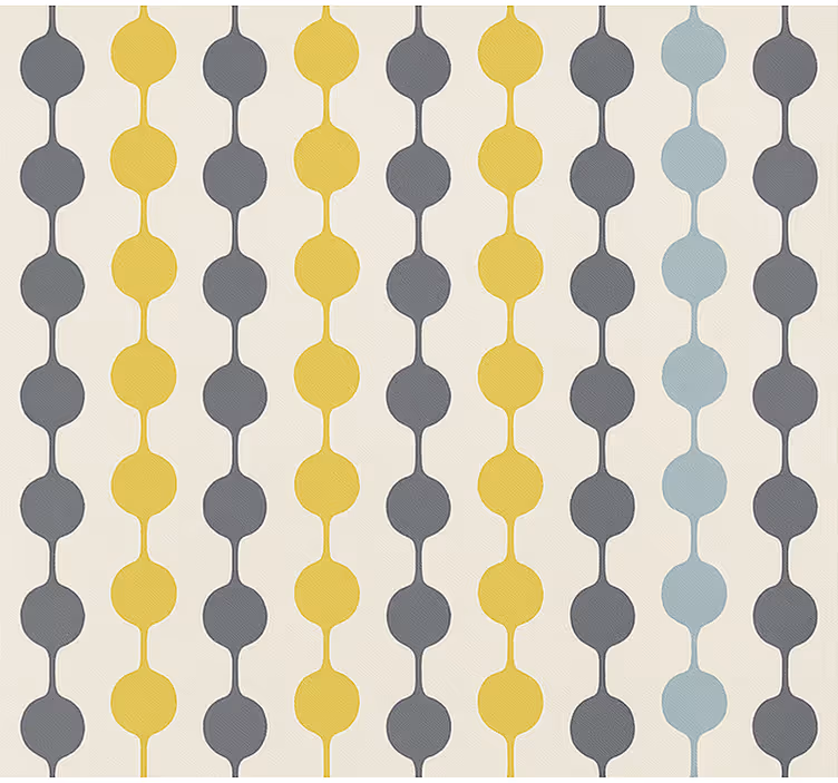 Nordic roller blind with vibrant hanging circles - TenStickers