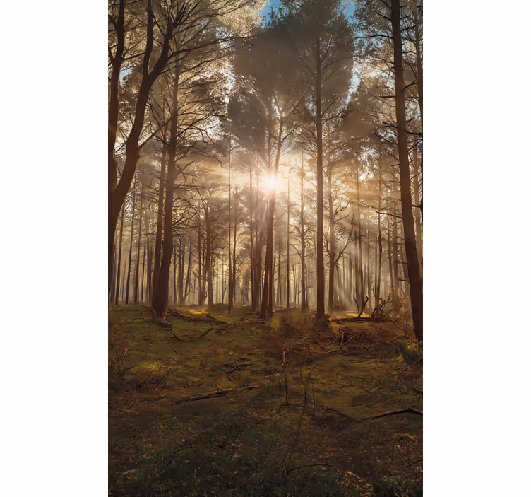 Tree roller blind golden wildlife retreat - TenStickers