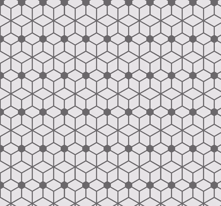 Bathroom window blind in hexagonal tile design - TenStickers