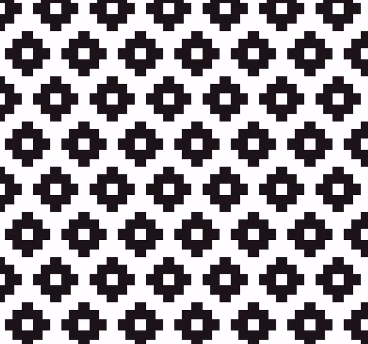 Bathroom window blind geometric tile design - TenStickers