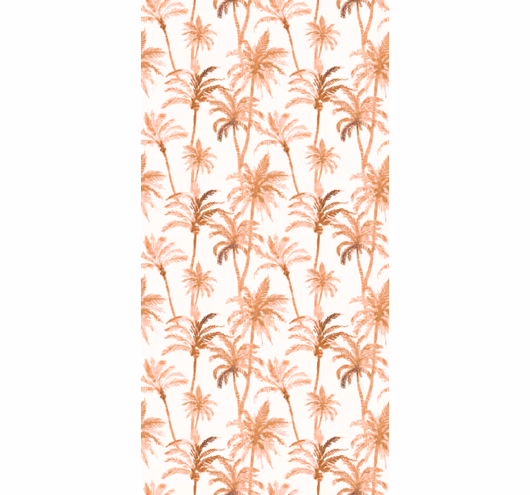 Bathroom window blind palm silhouettes - TenStickers