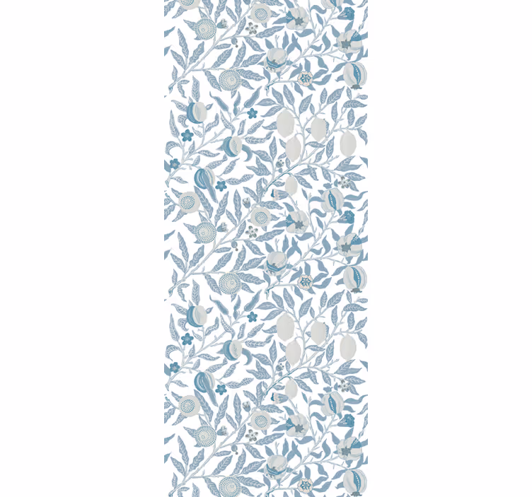 Bathroom window blind in blue floral victorian style - TenStickers