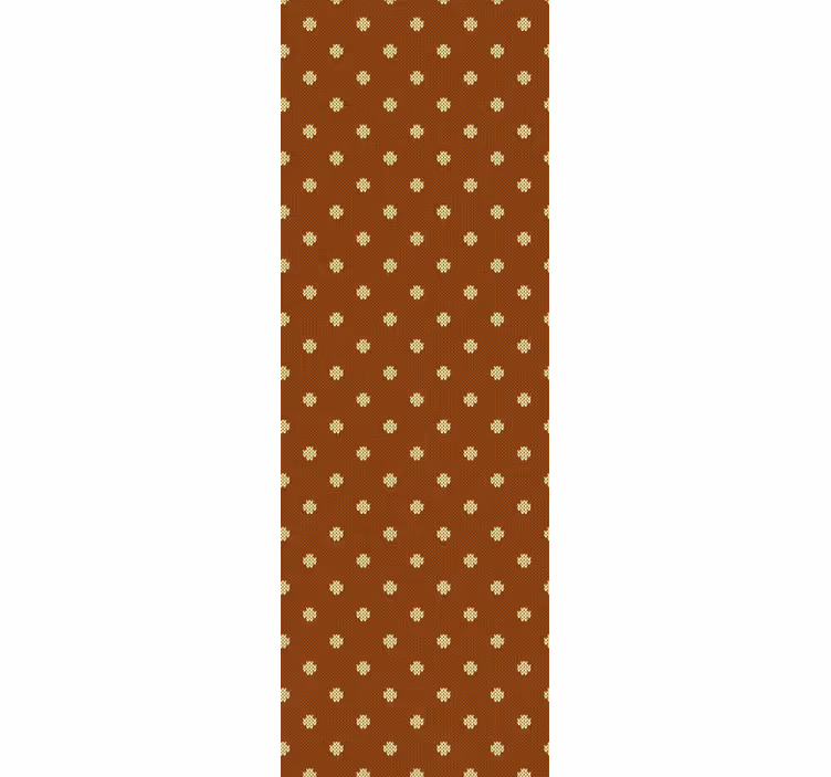 Home office roller blind in brown cross pattern - TenStickers