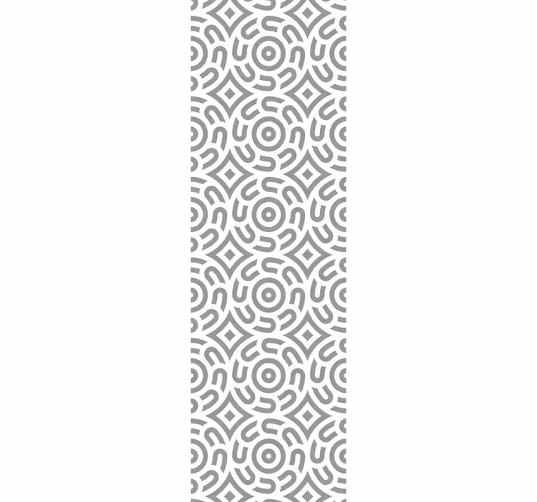 Home office roller blind white geometric circles - TenStickers
