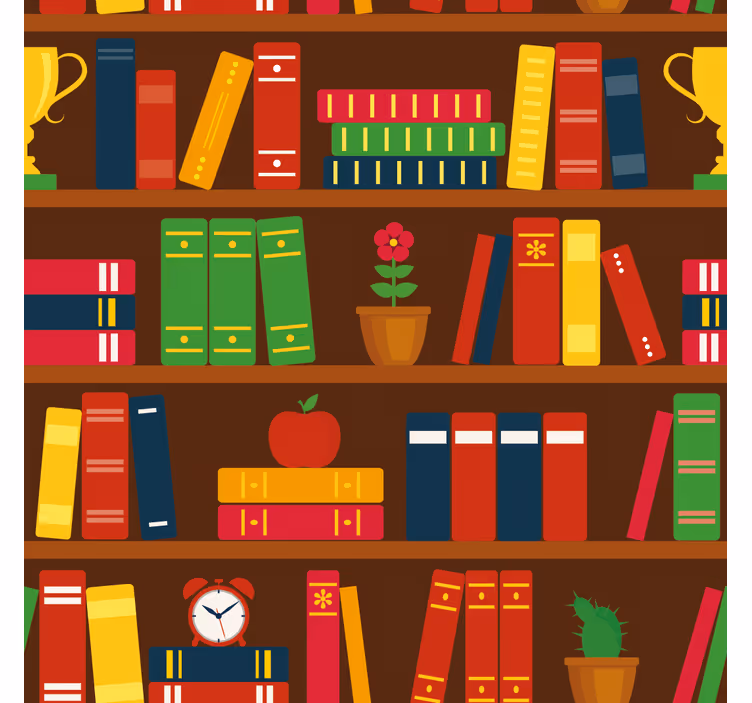 Home office roller blind for home library - TenStickers