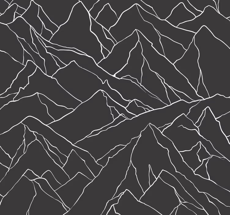 Home office roller blind mountain outline - TenStickers