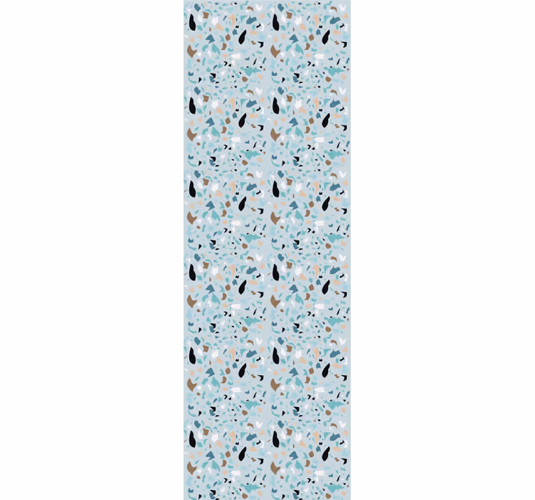 Dining room roller blinds in light blue terrazzo - TenStickers